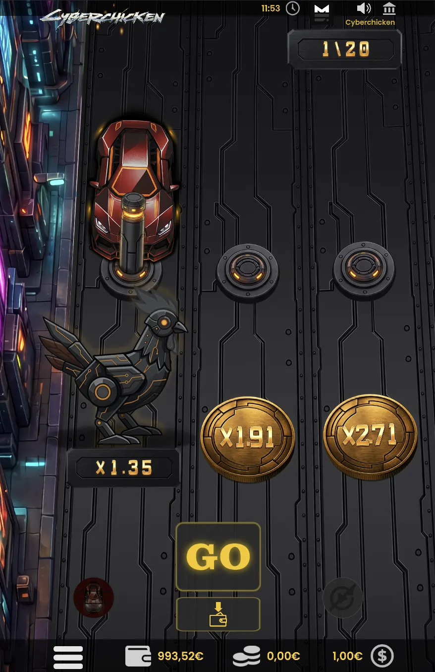 Cyberchicken game screenshot