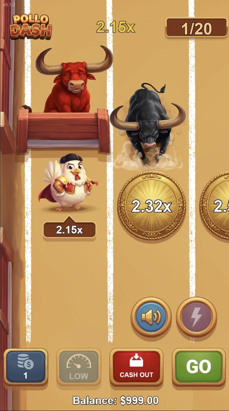 Pollo Dash game screenshot